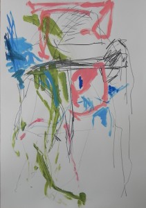 "New Painting 32" 2016, 84cm x 59.5cm, mixed media on paper